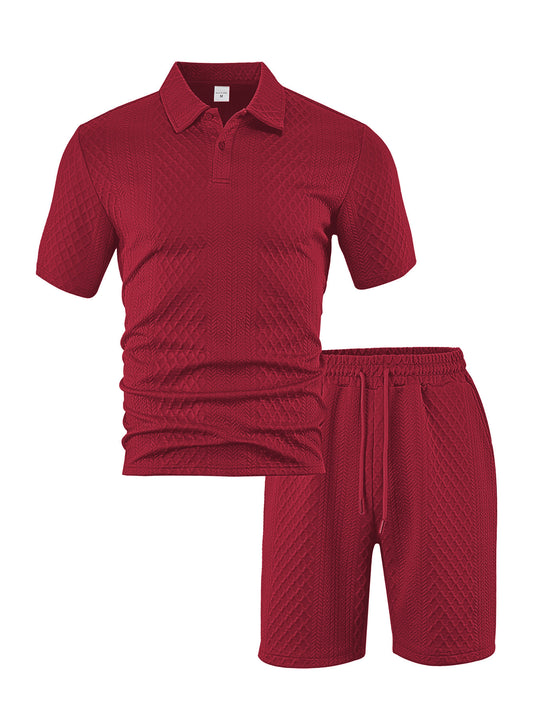 Damen lässiges Polo-Set mit Shorts EB
