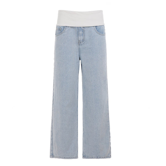 Damen Weitgeschnittene Jeans mit hohem Bund und elastischem Komfort EB