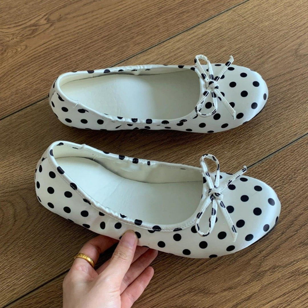 Damen Ballerinas mit raffiniertem Punktenmuster und komfortablem Innenfutter EB