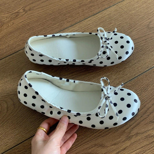 Damen Ballerinas mit raffiniertem Punktenmuster und komfortablem Innenfutter EB