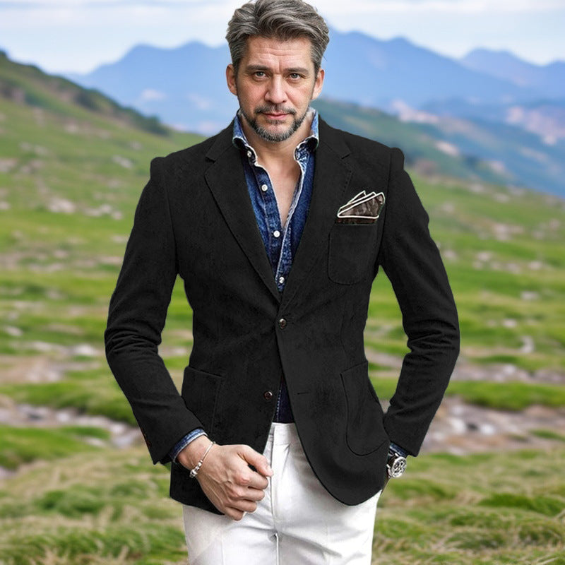 Herren eleganter Samtblazer im modernen Look EB