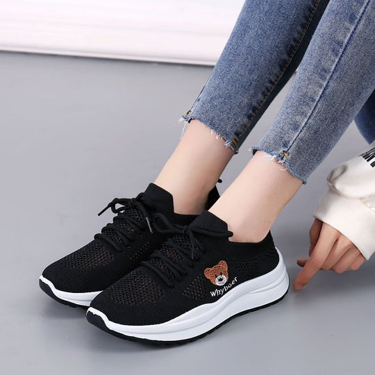 Damen Sportliche Sneaker mit atmungsaktivem Obermaterial und komfortablem Schuhdesign EB