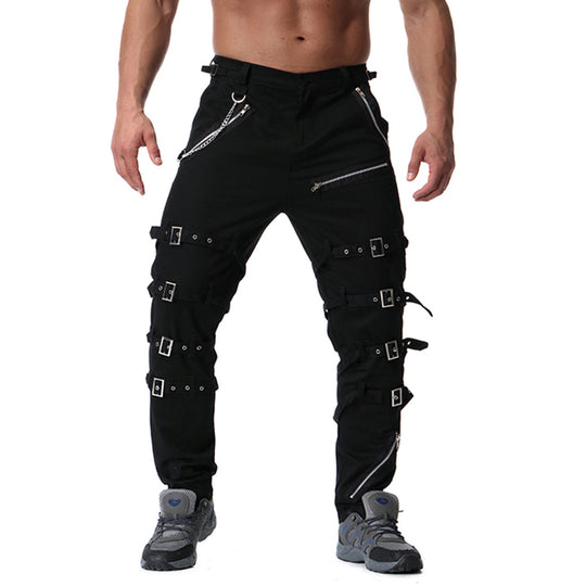 Herren Cargo-Hose mit vielseitigem Schnitt und auffälligen Schnallen EB