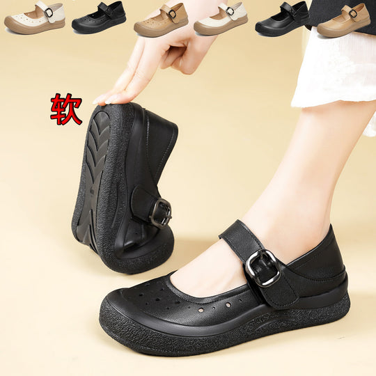 Damen Mary Jane Schuhe mit verstellbarem Riemen und anatomischer Sohle EB