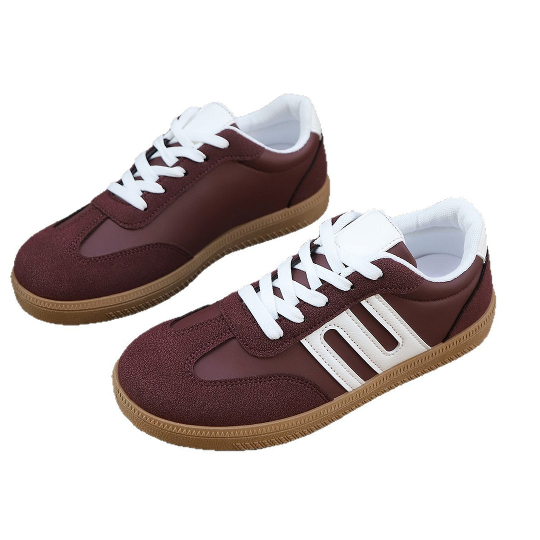 Damen Sportliche Sneakers aus hochwertigem Kunstleder mit bequemer Dämpfung EB
