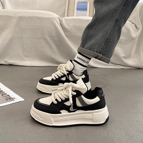 Damen modische Sneaker mit hohem Plateau und atmungsaktiver Obermaterial von EB