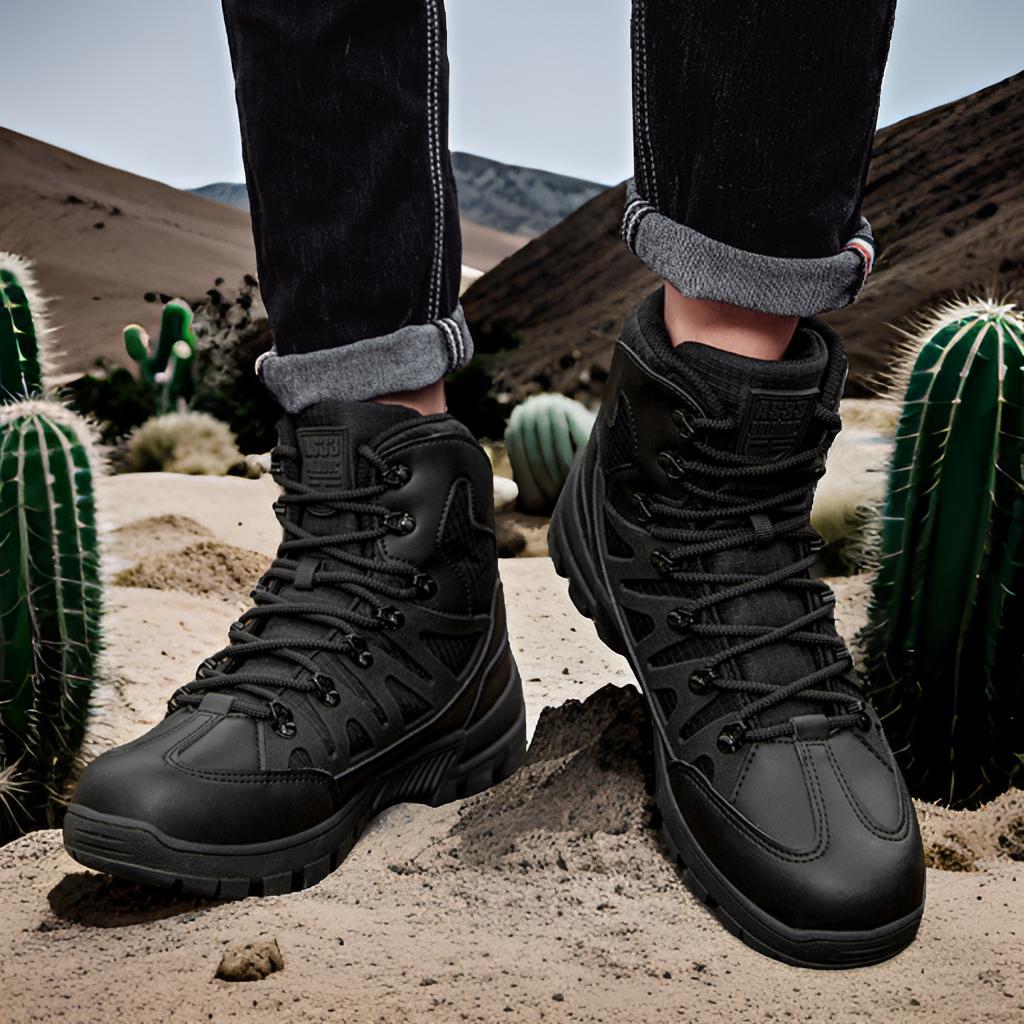 Herren robuste Trekkingstiefel mit wasserdichtem Obermaterial und rutschfester Sohle EB