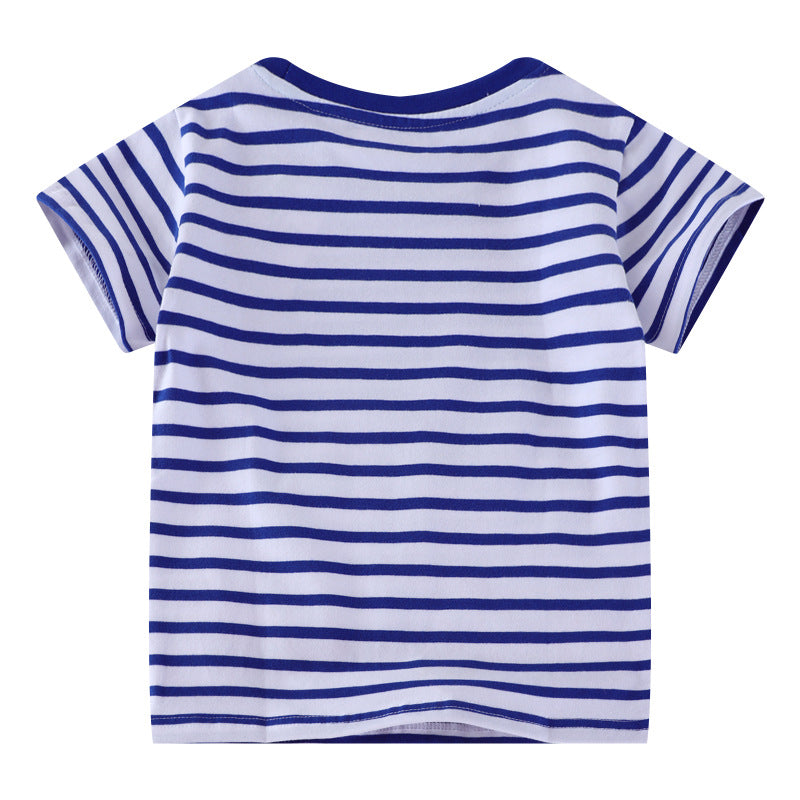 Unisex Baumwoll-T-Shirt mit buntem Baustellenmotiv EB