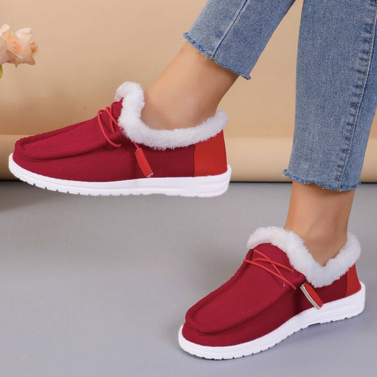 Damen Bequeme Hausschuhe mit kuscheligem Futter und rutschfester Sohle EB