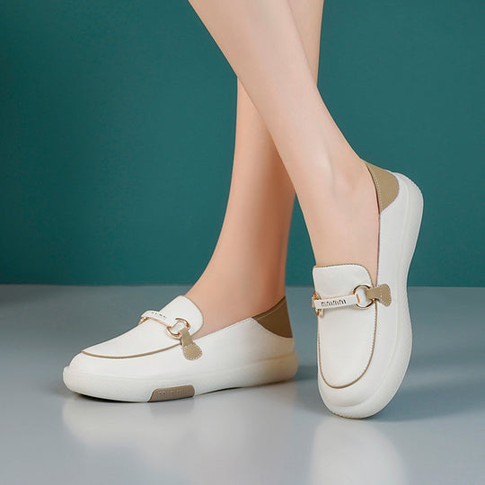 Damen Bequeme Slip-On Schuhe mit modischem Dekor und rutschfester Sohle EB
