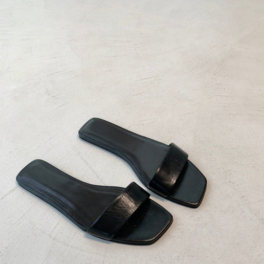 Damen Offene Mules mit breitem Riemen und elegantem Design EB