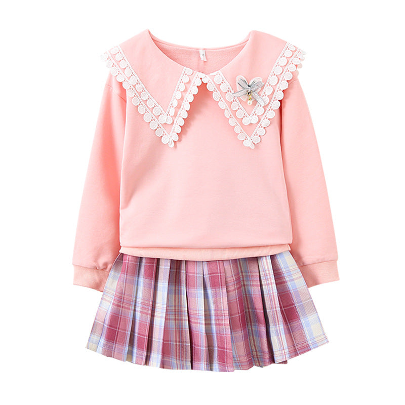 Damen Sweatshirt und Plissee-Rock Set EB
