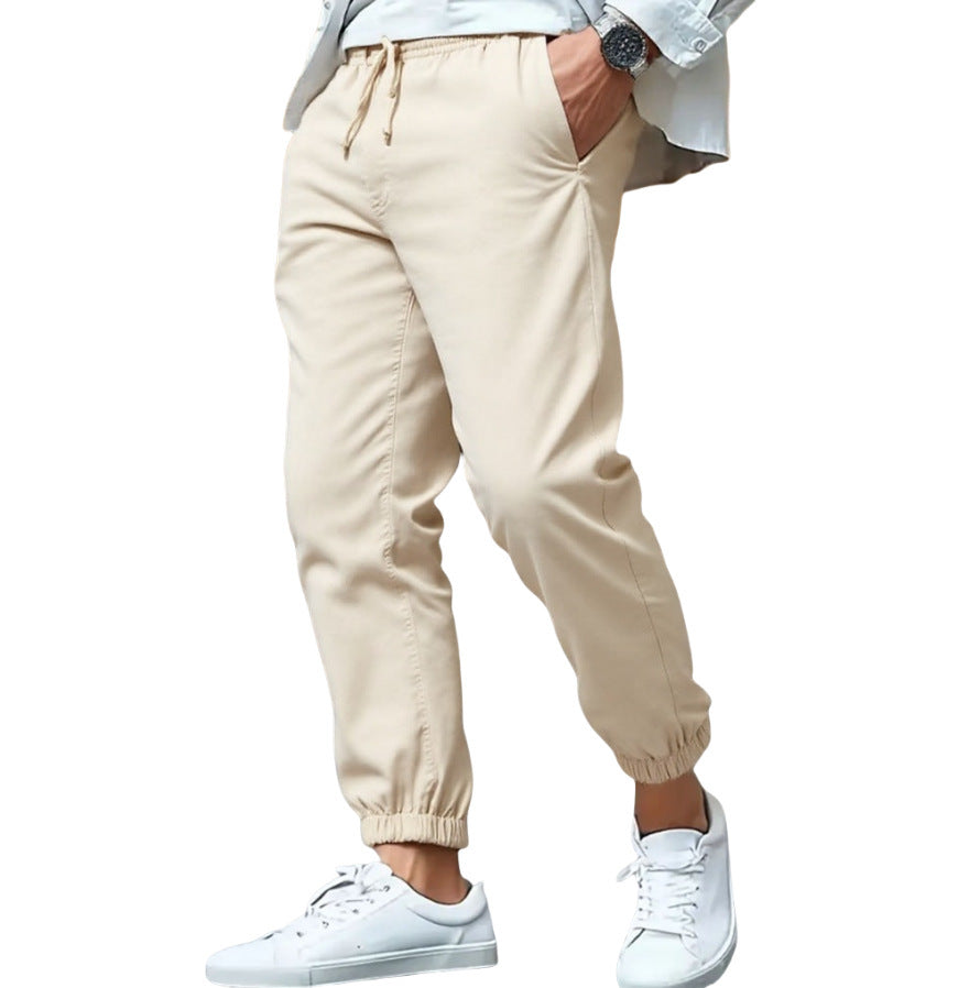 Herren nan tapered Sweat-Jogger mit elastischem Bund, Kordelzug und eingeschlossenen Bündchen EB