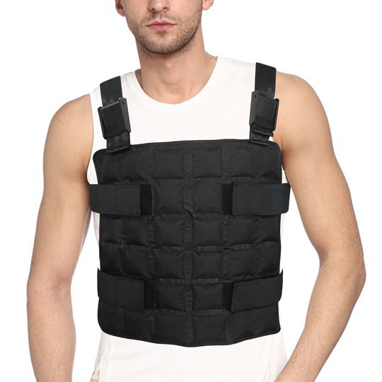 Unisex nan verstellbare Trainingsgewichtsweste mit modularen Gewichtstaschen, Klettfixierung und gepolsterten Schultergurten R&B