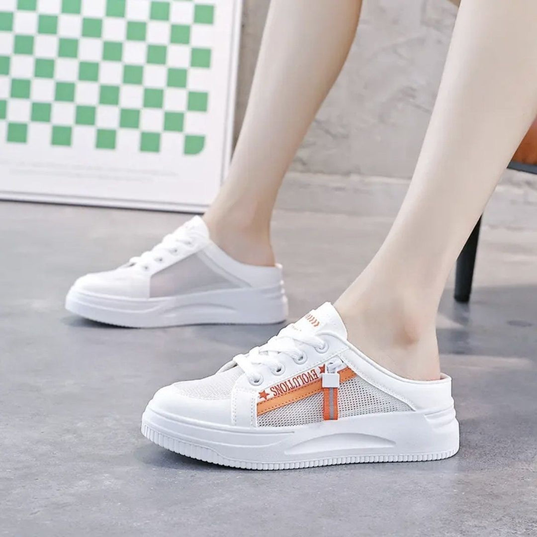 Damen Sneaker mit abnehmbarer Ferse und atmungsaktiver Mesh-Oberfläche EB