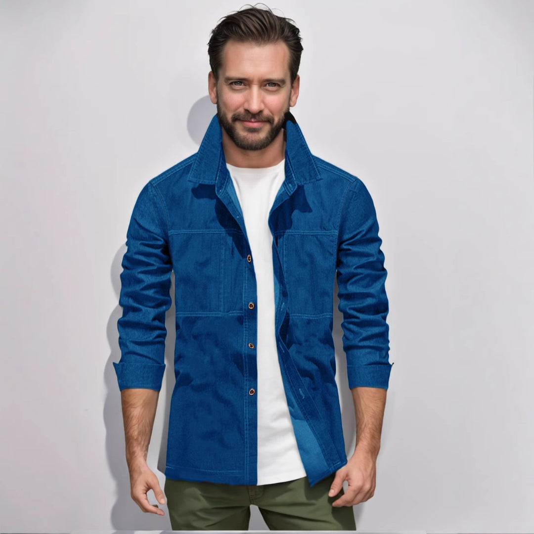 Herren lässige Utility-Jacke mit praktischen Taschen und stylischem Schnitt EB
