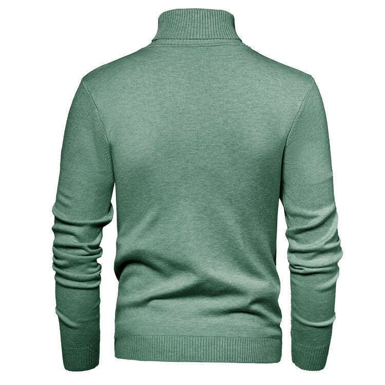 Herren eleganter Rollkragenpullover aus feiner Merinowolle EB