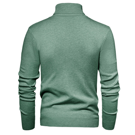 Herren eleganter Rollkragenpullover aus feiner Merinowolle EB