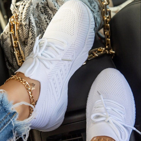 Damen Atmungsaktive Sportschuhe mit elastischem Obermaterial und rutschfester Sohle EB