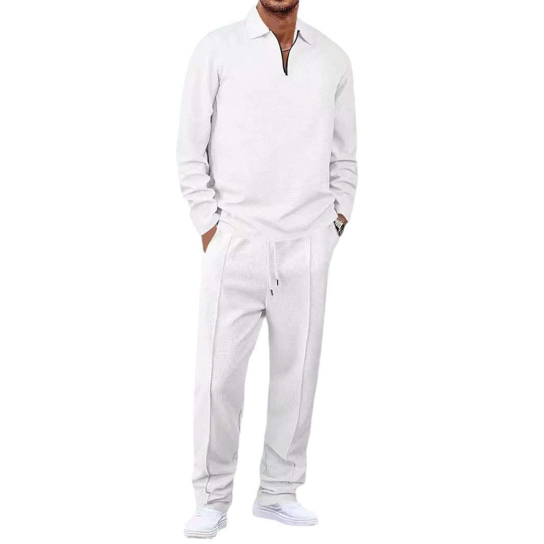 Herren sportliches Freizeit-Set aus atmungsaktivem Waffelstoff mit hochelastischem Bund EB