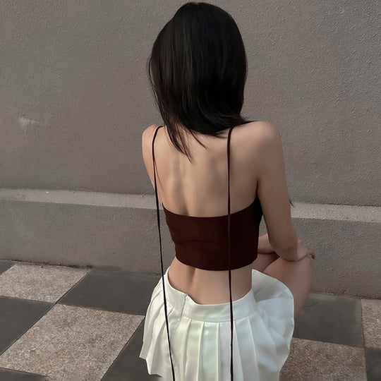Damen modisches Trägershirt mit asymmetrischem Design und Raffungen EB