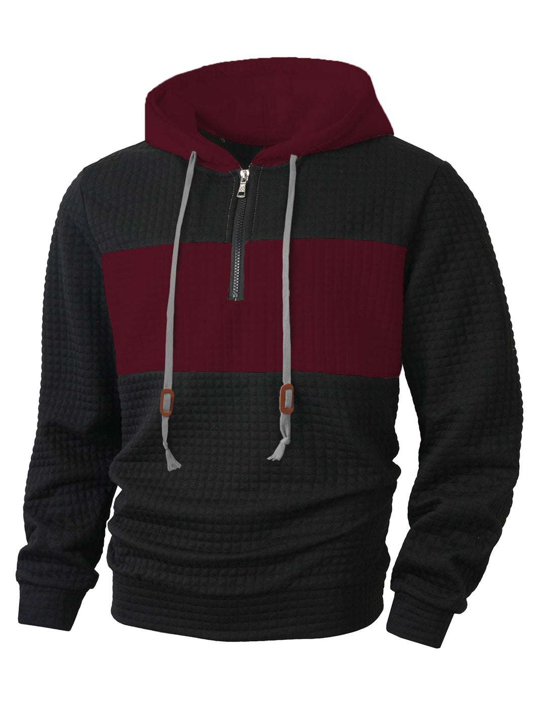 Herren Hoodie mit 1/4-Reißverschluss und strukturiertem Design EB