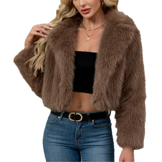 Damen Eleganter Kunstfellbolero EB