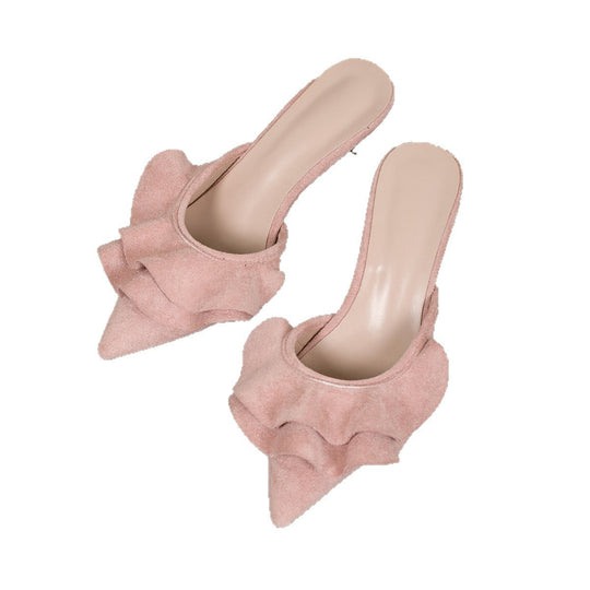 Damen Slingback Pumps mit eleganten Volant-Details EB