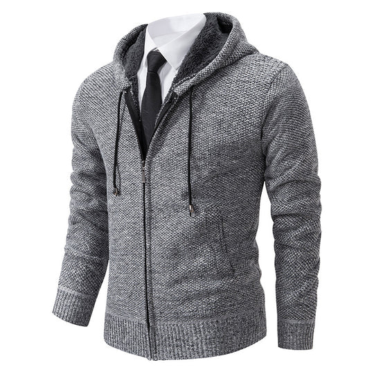 Herren Strickjacke mit modernem Schnitt und praktischem Reißverschluss EB
