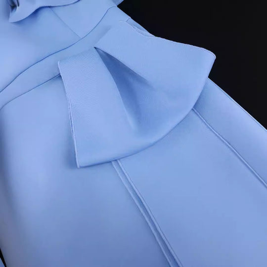 Damen Elegantes Off-Shoulder Kleid mit dekorativem Rüschensaum und asymmetrischem Detail EB