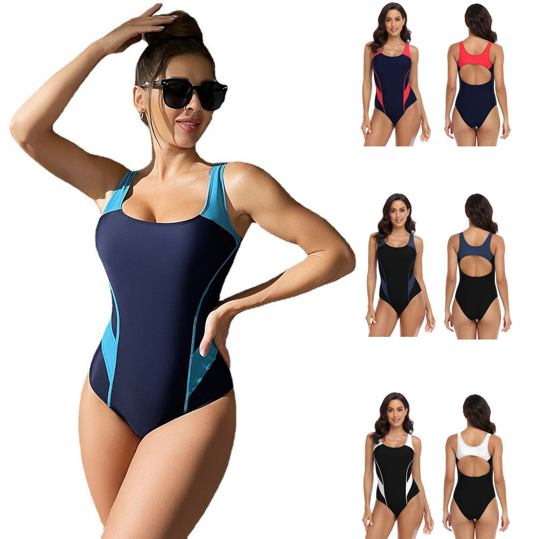 Damen Sportlicher Einteiler Badeanzug mit ergonomischem Schnitt EB