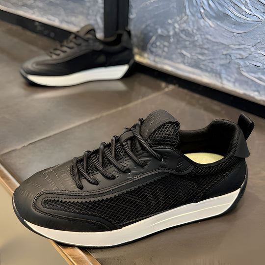 Damen Sportliche Sneakers mit atmungsaktiver Oberflächenstruktur und rutschfester Laufsohle EB