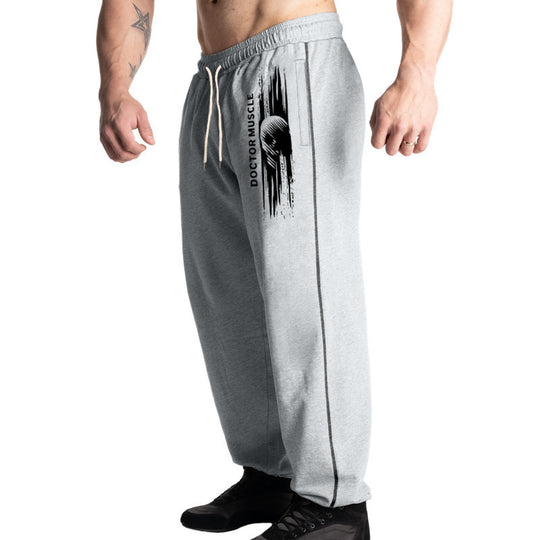 Herren Bequeme Sportjogginghose mit seitlichen Taschen und verstellbarem Kordelzug EB