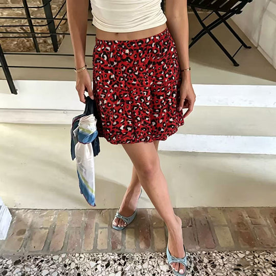 Damen Minirock mit animalischem Print EB