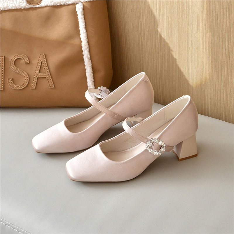 Damen elegante Ballerinas mit Schmuckdetail EB