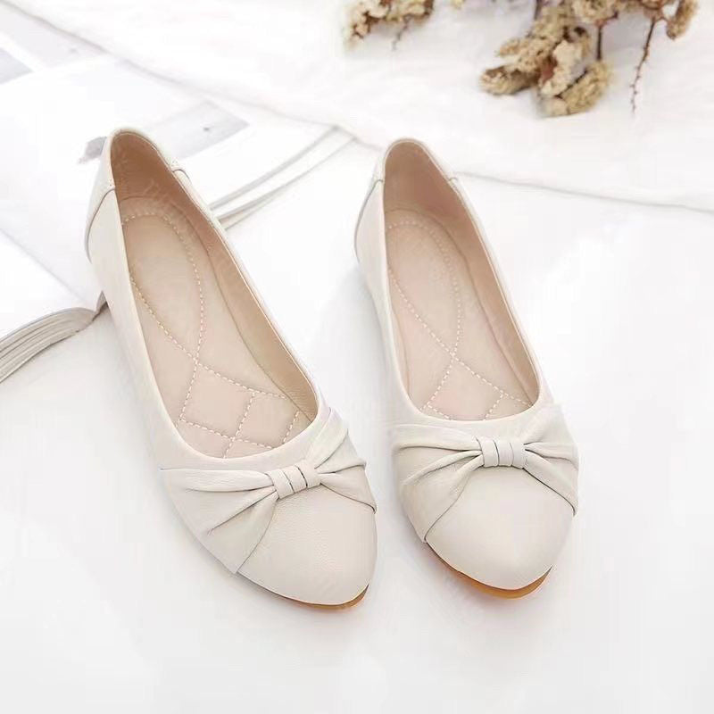Damen Ballerinas mit modischem Knoten-Design und kuscheligem Innenfutter EB