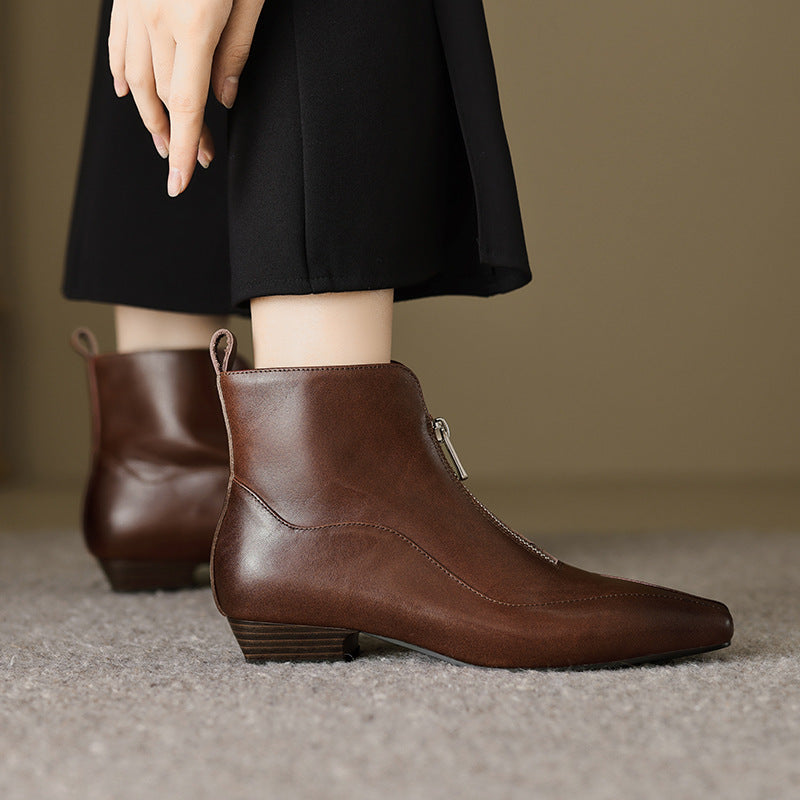 Damen Stiefeletten mit elegantem Reißverschluss und komfortablem Design EB