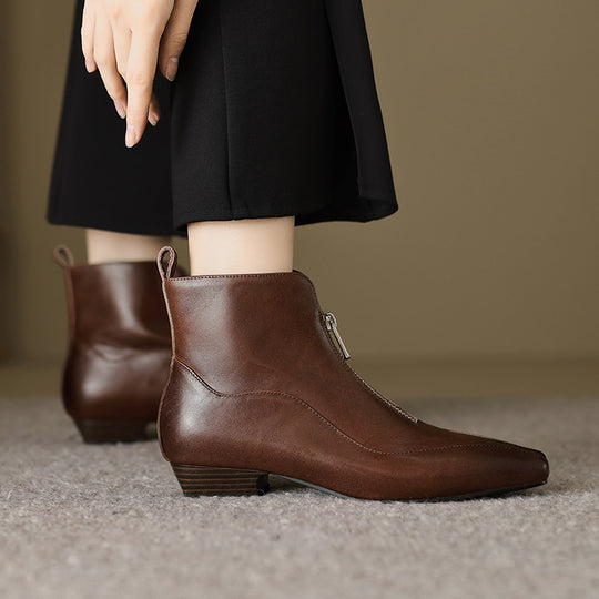 Damen Stiefeletten mit elegantem Reißverschluss und komfortablem Design EB