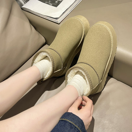 Damen Gemütliche Fleece-Stiefeletten EB