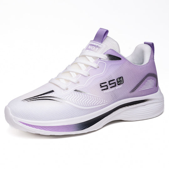 Damen Sportliche Lauf-Sneaker mit atmungsaktiver Mesh-Konstruktion und stoßdämpfendem Fußbett EB