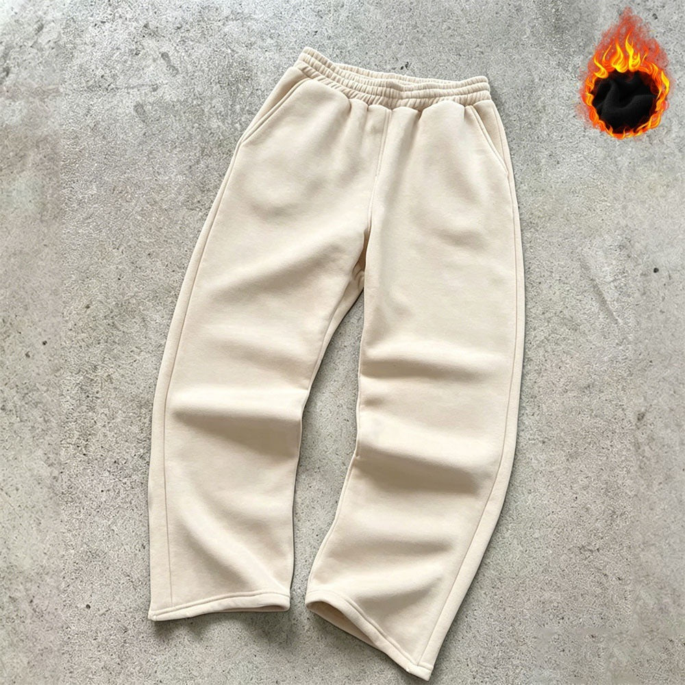 Unisex nan gefütterte Sweatpants mit elastischem Komfortbund, geradem Bein und seitlichen Eingrifftaschen EB