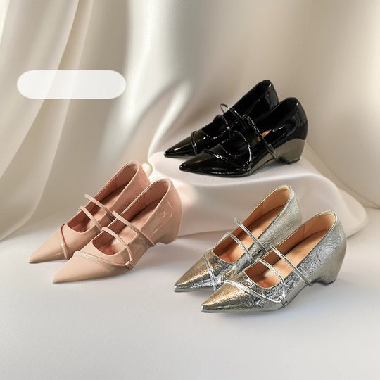 Damen Elegante und bequeme Pumps mit Riemchen EB