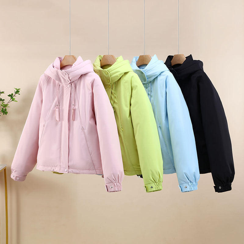 Damen Funktionale Softshelljacke mit verstellbarer Kapuze und hochwertigen Reißverschlüssen EB