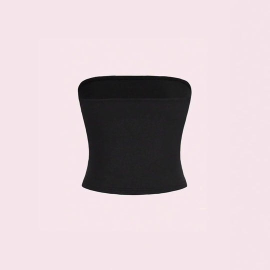 Damen Bandeau-Top mit romantischem Herzmotiv und Schleifendruck EB