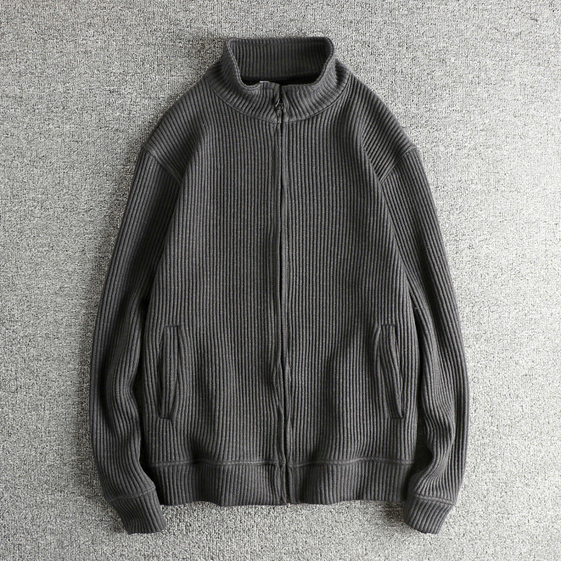 Damen Strickjacke mit hohem Kragen und praktischen Taschen EB