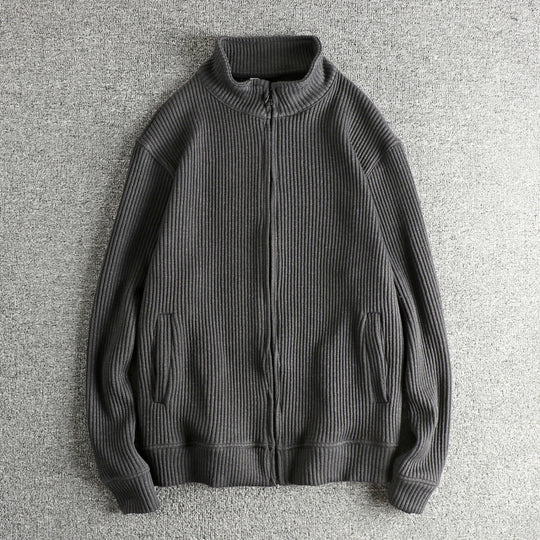 Damen Strickjacke mit hohem Kragen und praktischen Taschen EB