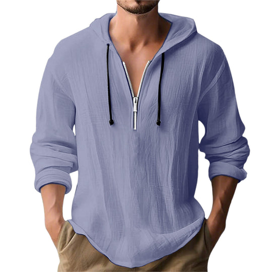Herren lässiger Kapuzenpullover mit Reißverschluss EB