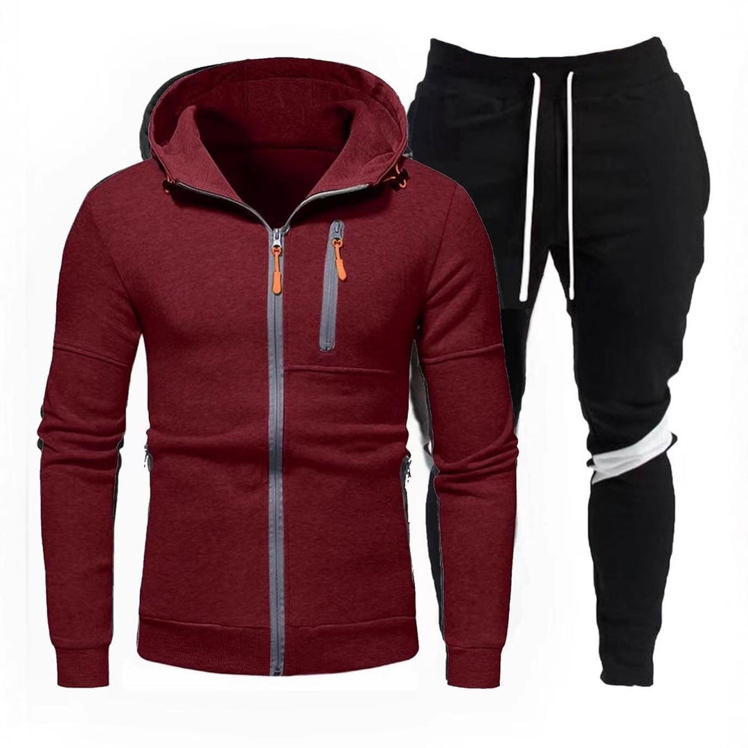 Herren sportliche Kapuzenjacke mit praktischem Reißverschluss und Jogginghose EB