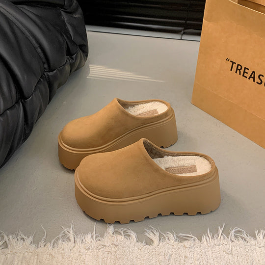 Damen Komfort Clogs mit dickem Plateau und weichem Obermaterial EB