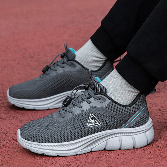 Damen nan leichter atmungsaktiver Strick-Walking-Sneaker mit Schnellzugverschluss und ergonomischer EVA-Dämpfung EB